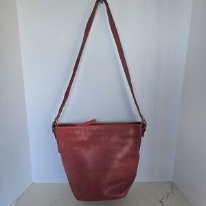 Coach Burgundy Leather Shoulder Bag